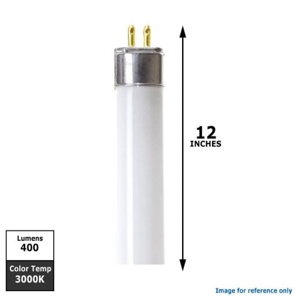 Sylvania 8w T5 F8T5 WW Warm White 12 inch 3000k Fluorescent Tube Light Supply - Image 2